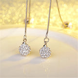 925 Silver Pearl Zircon Earrings For Women Party Jewelry