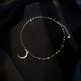 925 Silver Anklet Moon Bracelet Lady Party Gift