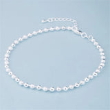 925 Sterling Silver Anklets Bead Bracelet Foot Jewelry Beach Party Girl