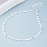 925 Sterling Silver Anklets Bead Bracelet Foot Jewelry Beach Party Girl