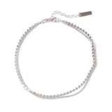 925 Sterling Silver Double Chain Anklets For Women Round Card Anklet