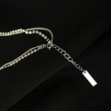 925 Sterling Silver Double Chain Anklets For Women Round Card Anklet