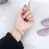 925 Silver Zircon Bangle Bracelet
