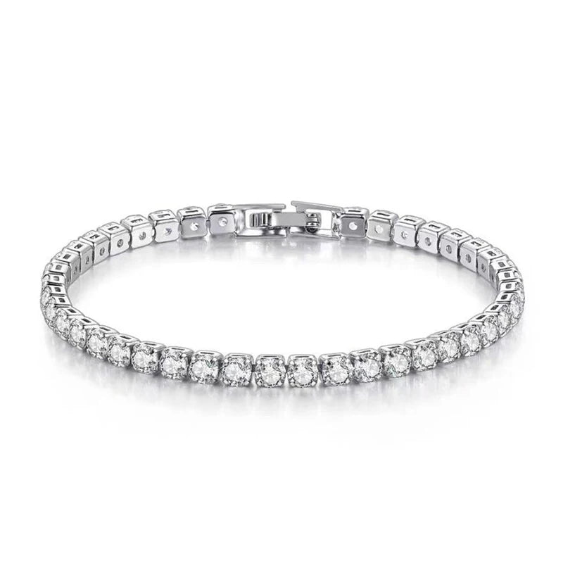925 Silver Zircon Bangle Bracelet