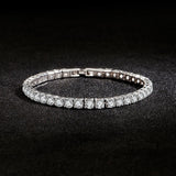 925 Silver Zircon Bangle Bracelet