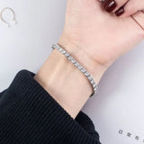 925 Silver Zircon Bangle Bracelet