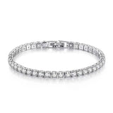 925 Silver Zircon Bangle Bracelet