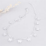 925 Silver Anklet Butterfly Ankle Bracelet Women Girl Party Accessory