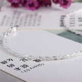 Women's 925 Sterling Silver Twine Anklet