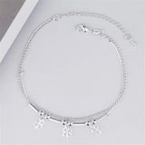 Women's 925 Sterling Silver Four Clover Anklet