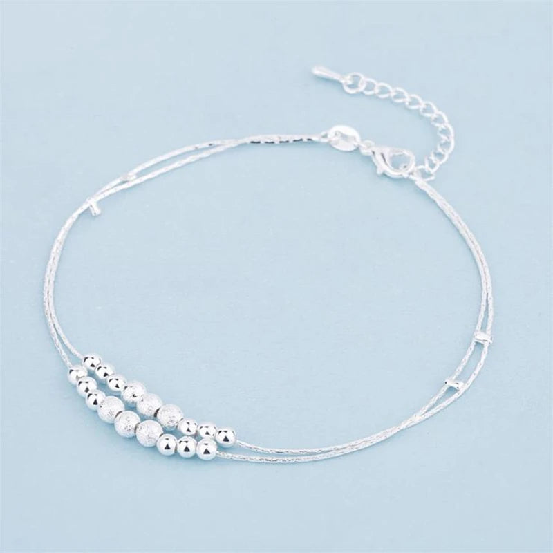 925 Sterling Silver Ankle Chain Anklet for Women