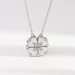 Heart Clover Necklace - Romantic Gift - 925 Sterling Silver