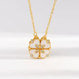 Heart Clover Necklace - Romantic Gift - 925 Sterling Silver