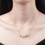 Heart Clover Necklace - Romantic Gift - 925 Sterling Silver