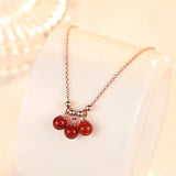 925 Silver Anklet Red Crystal Ball Foot Chain Lady Party