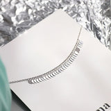 925 Silver Sparkling Leaves Anklets for Women