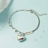 925 Silver Anklet Vintage Love Heart Foot Chain