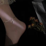 Moon Beach Foot Jewelry 925 Sterling Silver Anklets For Women