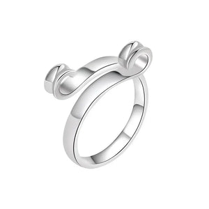 Personality Knitting Sweater Loops 925 Sterling Silver Ring For Women