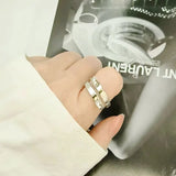 Personality Knitting Sweater Loops 925 Sterling Silver Ring For Women