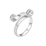 Personality Knitting Sweater Loops 925 Sterling Silver Ring For Women