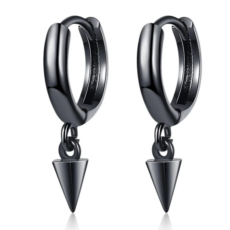 925 Silver Earrings Conical Design Lady Party Jewelry