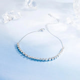 925 Silver Square Beads Women's Anklet
