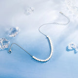925 Silver Square Beads Women's Anklet