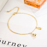 925 Silver Chain Blessing Gourd Ankle Jewelry Girl Gift