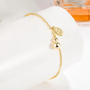 925 Silver Chain Blessing Gourd Ankle Jewelry Girl Gift