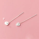 Rabbit Ear Tassel Earrings 925 Sterling Silver Women Gift Party Accessory