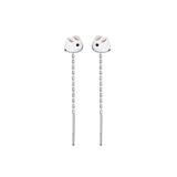 Rabbit Ear Tassel Earrings 925 Sterling Silver Women Gift Party Accessory