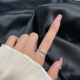 Sweet Pearl Ring 925 Sterling Silver Open Size Zircon Star Rings