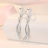 Temperament Mermaid Earrings 925 Sterling Silver Fishtail Earring Women Jewelry