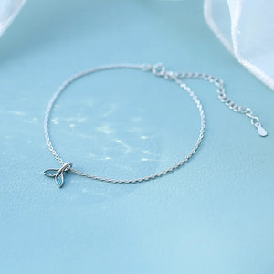 925 Silver Mermaid Tail Anklet for Women Girl