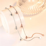 925 Silver Anklets Bells Foot Chain Jewelry Girlfriends Birthday Joyas