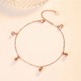 925 Silver Anklets Bells Foot Chain Jewelry Girlfriends Birthday Joyas