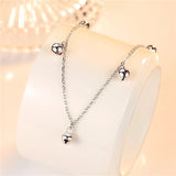 925 Silver Anklets Bells Foot Chain Jewelry Girlfriends Birthday Joyas