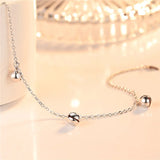 925 Silver Anklets Bells Foot Chain Jewelry Girlfriends Birthday Joyas