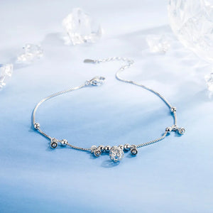 Vintage Hollow Ball Anklet 925 Silver bell Anklets Lady Beach Party Accessories