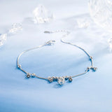 Vintage Hollow Ball Anklet 925 Silver bell Anklets Lady Beach Party Accessories