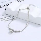 Vintage S925 Silver Bell Anklet For Women Jewelry Ankle Box Chain Beads Anklets