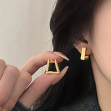 925 Sterling Silver Trapezoid Ear Buckle for Women