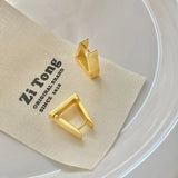925 Sterling Silver Trapezoid Ear Buckle for Women