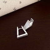 925 Sterling Silver Trapezoid Ear Buckle for Women