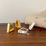 925 Sterling Silver Trapezoid Ear Buckle for Women