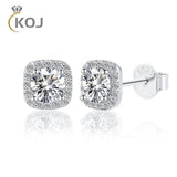 0.5CT Square Bag D Moissanite Stud Earrings 925 Sterling Silver