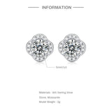 0.5ct Moissanite Flower Ring & Stud Earrings Set