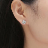 0.5ct Moissanite Flower Ring & Stud Earrings Set