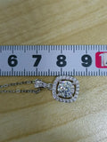 1Ct Square Cut Moissanite Pendant 925 Silver Necklace Sparkles Like Diamonds